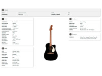 Fender CA STD Redondo CE IPG BLK Fender CA STD Redondo CE IPG BLK